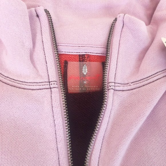 NWT Free People Split Second 1/2 Zip Colorblock Pullover Sweatshirt Size Medium - Picture 10 of 12